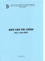 Báo cáo tài chính quý 1 năm 2014 - Công ty Cổ phần Xây dựng và Giao thông Bình Dương