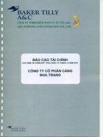Báo cáo tài chính năm 2015 (đã kiểm toán) - Công ty Cổ phần Cảng Nha Trang