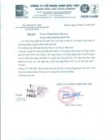 Báo cáo tài chính hợp nhất quý 3 năm 2014 - Công ty Cổ phần Đầu tư BVG