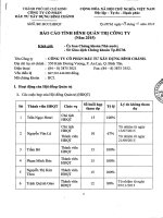 Báo cáo tình hình quản trị công ty - Công ty Cổ phần Đầu tư Xây dựng Bình Chánh