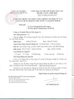 Báo cáo tài chính quý 1 năm 2016 - Công ty Cổ phần Đầu tư Xây dựng 3-2