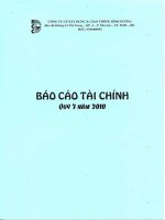 Báo cáo tài chính quý 3 năm 2010 - Công ty Cổ phần Xây dựng và Giao thông Bình Dương