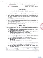 Nghị quyết Đại hội cổ đông thường niên - Công ty Cổ phần Đường Biên Hoà