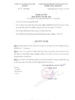 Nghị quyết Hội đồng Quản trị - Công ty Cổ phần Nam Việt