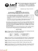 Nghị quyết Đại hội cổ đông thường niên - CTCP Sản xuất Kinh doanh Dược và Trang thiết bị Y tế Việt Mỹ