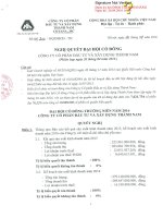 Nghị quyết Đại hội cổ đông thường niên - Công ty Cổ phần Đầu tư và Xây dựng Thành Nam