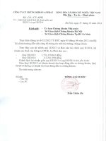 Báo cáo tài chính quý 3 năm 2014 - Công ty Cổ phần Chứng khoán An Phát