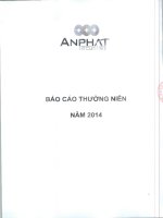 Báo cáo thường niên năm 2014 - Công ty Cổ phần Chứng khoán An Phát