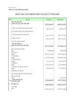 Báo cáo tài chính quý 3 năm 2007 - Công ty Cổ phần Viglacera Bá Hiến