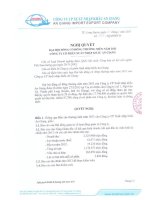 Nghị quyết Đại hội cổ đông thường niên năm 2013 - Công ty cổ phần Xuất nhập khẩu An Giang