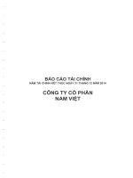 Báo cáo tài chính công ty mẹ năm 2014 (đã kiểm toán) - Công ty Cổ phần Nam Việt