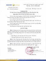 Nghị quyết Hội đồng Quản trị - Tập đoàn Bảo Việt