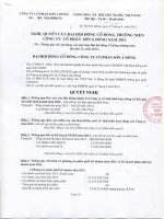 Nghị quyết Đại hội cổ đông thường niên năm 2013 - Công ty Cổ phần Sơn Á Đông