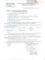 Báo cáo tài chính quý 3 năm 2014 - Công ty cổ phần Khoáng sản Á Châu