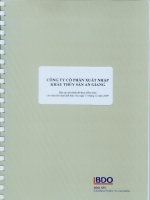 Báo cáo tài chính năm 2009 (đã kiểm toán) - Công ty Cổ phần Xuất nhập khẩu Thủy sản An Giang
