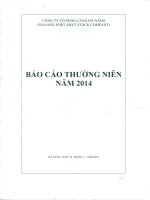 Báo cáo thường niên năm 2014 - CTCP Cảng Đà Nẵng