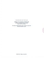 Báo cáo tài chính công ty mẹ năm 2013 (đã kiểm toán) - Công ty Cổ phần Thiết kế Công nghiệp Hóa chất