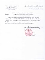 Báo cáo KQKD quý 4 năm 2012 - Công ty Cổ phần Chứng khoán Nông nghiệp và Phát triển Nông thôn