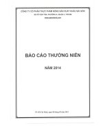 Báo cáo thường niên năm 2014 - Công ty cổ phần Thực phẩm Nông sản Xuất khẩu Sài Gòn
