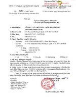 Báo cáo thường niên năm 2015 - Công ty Cổ phần Cấp nước Bến Thành