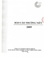 Báo cáo thường niên năm 2009 - Công ty Cổ phần Chứng khoán Nông nghiệp và Phát triển Nông thôn