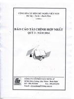 Báo cáo tài chính hợp nhất quý 3 năm 2014 - Công ty Cổ phần Xây dựng 47