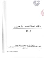 Báo cáo thường niên năm 2011 - Công ty Cổ phần Chứng khoán Nông nghiệp và Phát triển Nông thôn