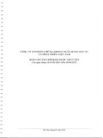 Báo cáo tài chính quý 2 năm 2011 (đã soát xét) - Công ty cổ phần Chứng khoán Ngân hàng Đầu tư và Phát triển Việt Nam