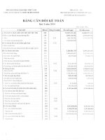 Báo cáo tài chính quý 1 năm 2014 - Công ty Cổ phần Sách và Thiết bị Bình Định