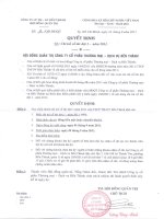 Nghị quyết Hội đồng Quản trị ngày 16-8-2011 - Công ty Cổ phần Thương mại - Dịch vụ Bến Thành
