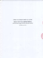 Báo cáo tài chính công ty mẹ quý 2 năm 2014 (đã soát xét) - Công ty Cổ phần Chiếu xạ An Phú