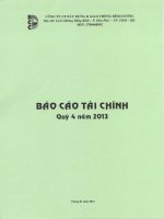 Báo cáo tài chính quý 4 năm 2013 - Công ty Cổ phần Xây dựng và Giao thông Bình Dương