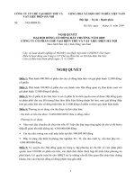 Nghị quyết đại hội cổ đông ngày 01-12-2009 - Công ty Cổ phần Chế tạo Biến thế và Vật liệu điện Hà Nội