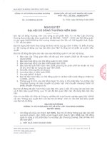 Nghị quyết đại hội cổ đông ngày 29-02-2009 - Công ty Cổ phần Chương Dương