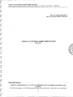 Báo cáo tài chính năm 2013 (đã kiểm toán) - Công ty Cổ phần Nhiệt điện Bà Rịa