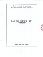 Báo cáo thường niên năm 2015 - CTCP Cảng Đà Nẵng