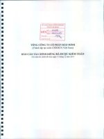 Báo cáo tài chính công ty mẹ năm 2014 (đã kiểm toán) - Tổng Công ty Cổ phần Bảo Minh