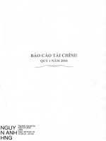 Báo cáo tài chính quý 1 năm 2016 - Công ty Cổ phần Xây dựng và Đầu tư 492