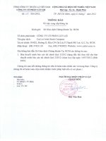 Báo cáo tài chính quý 2 năm 2012 - Công ty Cổ phần Cát Lợi