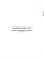 Báo cáo tài chính công ty mẹ năm 2014 (đã kiểm toán) - Công ty Cổ phần Thương mại - Dịch vụ Bến Thành