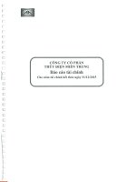 Báo cáo tài chính năm 2015 (đã kiểm toán) - Công ty Cổ phần Thủy điện miền Trung