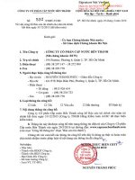 Báo cáo tài chính năm 2015 (đã kiểm toán) - Công ty Cổ phần Cấp nước Bến Thành