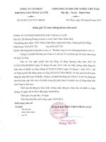 Nghị quyết Hội đồng Quản trị - Công ty Cổ phần Khoáng sản Vinas A Lưới