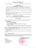 Nghị quyết Đại hội cổ đông bất thường ngày 10-01-2011 - Công ty Cổ phần Xây dựng và Giao thông Bình Dương