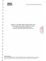 Báo cáo tài chính hợp nhất năm 2011 (đã kiểm toán) - Công ty cổ phần Thực phẩm Nông sản Xuất khẩu Sài Gòn