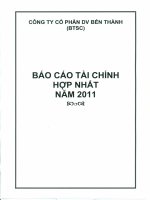 Báo cáo tài chính hợp nhất quý 4 năm 2011 - Công ty Cổ phần Dịch vụ Bến Thành