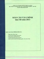 Báo cáo tài chính quý 3 năm 2013 - Công ty Cổ phần Chứng khoán ALPHA