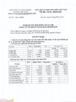 Nghị quyết Hội đồng Quản trị - Công ty cổ phần Vicem Bao bì Bỉm Sơn