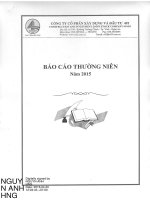 Báo cáo thường niên năm 2015 - Công ty Cổ phần Xây dựng và Đầu tư 492