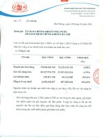 Báo cáo tài chính công ty mẹ quý 1 năm 2016 - Công ty Cổ phần Đồ hộp Hạ Long